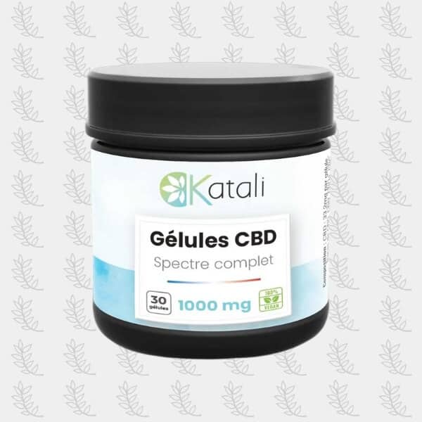 Gelules CBD Premium origine France - Boite de 30 gélules